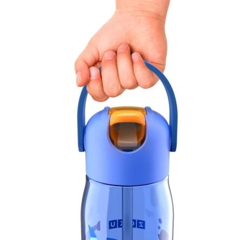 Zoku - Borraccia Bottiglia Bimbo con Flip Cannuccia Colore Viola 400 ml