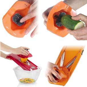 Fermaverdure Universale per mandolina in plastica 2