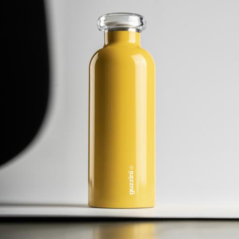 Thermos Guzzini - Energy Bottiglia Termica da Viaggio in Acciaio Inox On The Go Giallo 500 cc