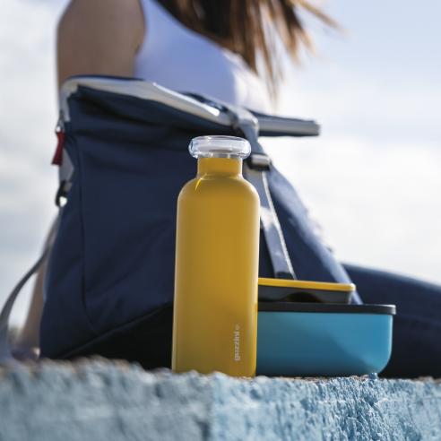 Thermos Guzzini - Energy Bottiglia Termica da Viaggio in Acciaio Inox On The Go Giallo 500 cc