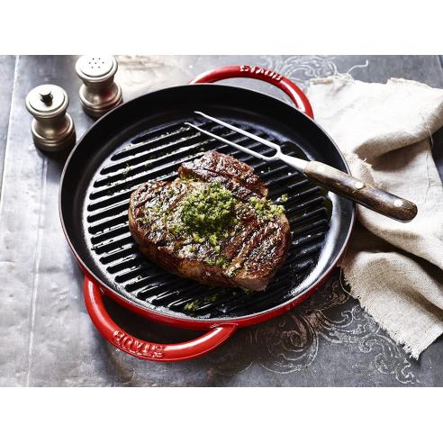 Staub - Griglia Bistecchiera Tonda in Ghisa Smaltata 30 cm