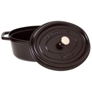 Pentola Staub - Casseruola Cocotte Ovale in Ghisa Smaltata 29 cm Nera 2