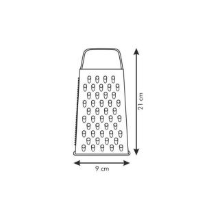 Tescoma - Grattugia Manuale Media 4 Lati Accaiaio Inox 21 cm 2