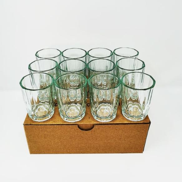 Bicchiere Vetro da Vino 20 Coste da 12 pezzi