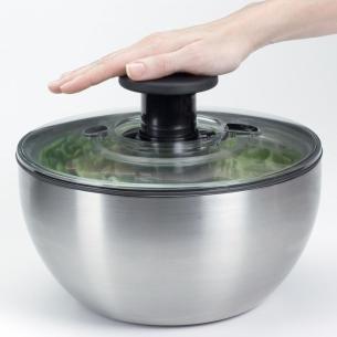 Oxo - Good Grips Centrifuga Push Asciuga Insalata Acciaio Inox 27 cm