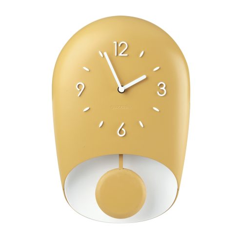 Guzzini - Orologio da Parete con Pendolo BELL Giallo Senape