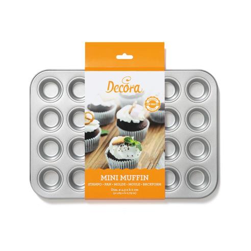 Decora - Teglia in Alluminio Anodizzato 24 mini Muffin