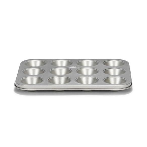 Patisse - Teglia in Alluminio Anodizzato per mini Muffin Silver Top con 12 cavità