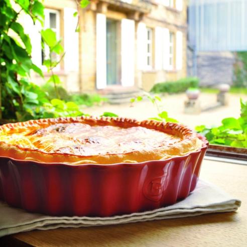 Emile Henry - Tortiera Tonda Alta da Forno 28 cm Crema EH026028