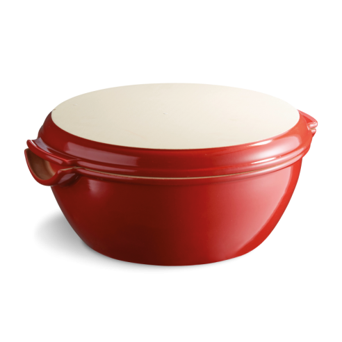 Emile Herny - Stampo Cuoci Pane Tondo in Ceramica 32 cm Rosso EH349507