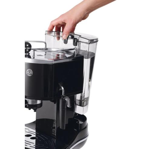 De Longhi Macchina Caffè Espresso Cappuccino Icona nero ECO 311.BK Cialde e Polvere