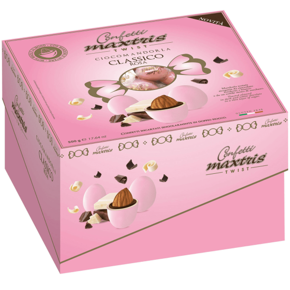 Maxtris - Ciocomandorla classico rosa 500g senza glutine