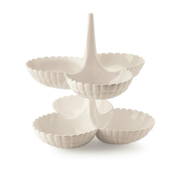 Guzzini - Set 2 Antipastiere bianco latte Tiffany