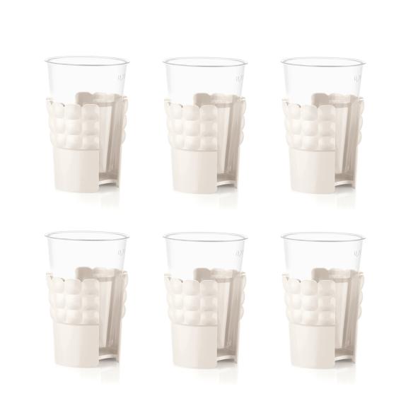 Guzzini - Set 6 Reggibicchieri bianco latte Tiffany