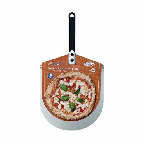 Gi.Metal - Pala per Pizza in alluminio con manico corto 33 cm