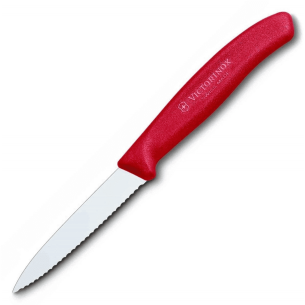 Victorinox - Coltello spelucchino classico rosso lama ondulata 2