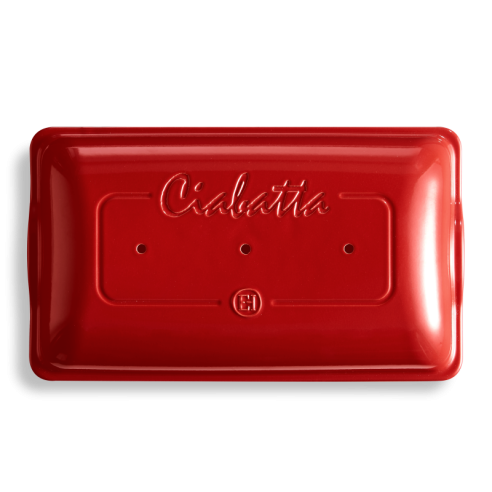 Emile Henry - Stampo cuoci pane ciabatta in ceramica grand cru rosso