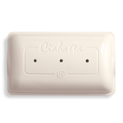 Emile Henry - Stampo cuoci pane ciabatta in ceramica lino crema