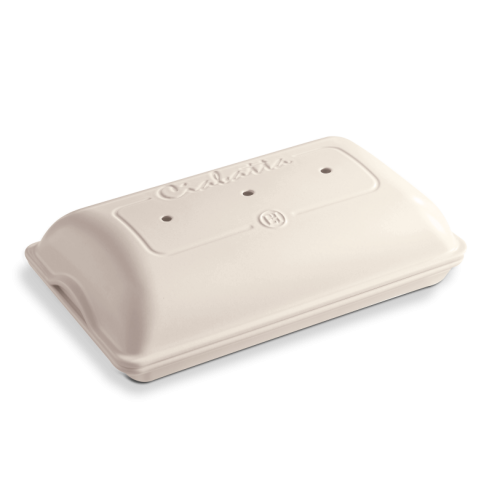 Emile Henry - Stampo cuoci pane ciabatta in ceramica lino crema