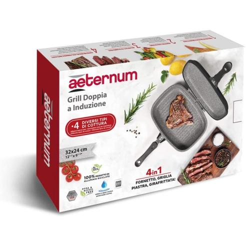 Aeternum - Padella doppia fornetto rettangolare 32 petravera