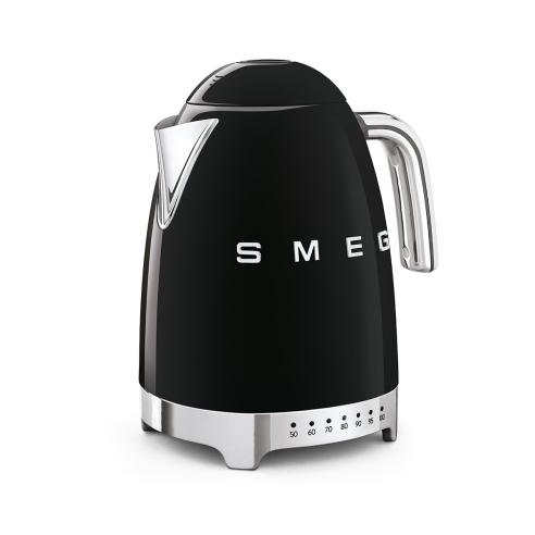Smeg - Bollitore Elettrico Temperatura regolabile Stile Retrò Anni '50 Nero KLF04BLEU