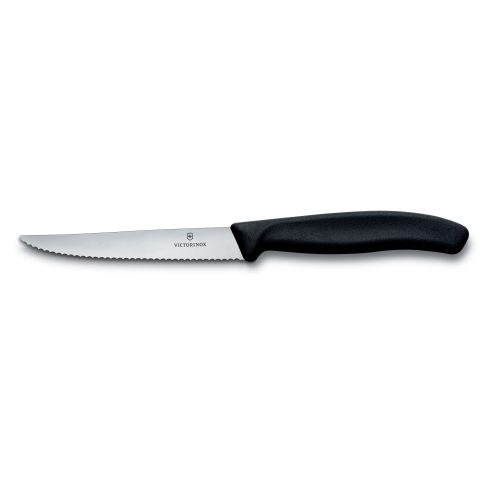 Victorinox - Coltello da bistecca Swiss Classic, filo ondulato nero