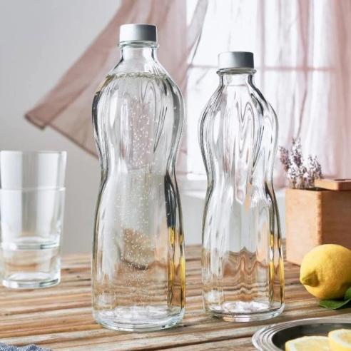 Bormioli - Aqua bottiglia in vetro da 1 litro