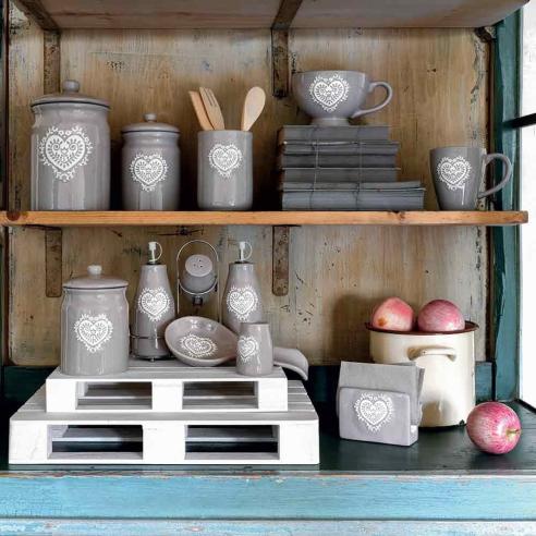 Tognana - Barattolo piccolo in ceramica con coperchio linea Montana