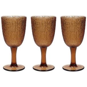 Tognana - Set 3 Calici bicchieri in vetro 250 ml linea Davor verde