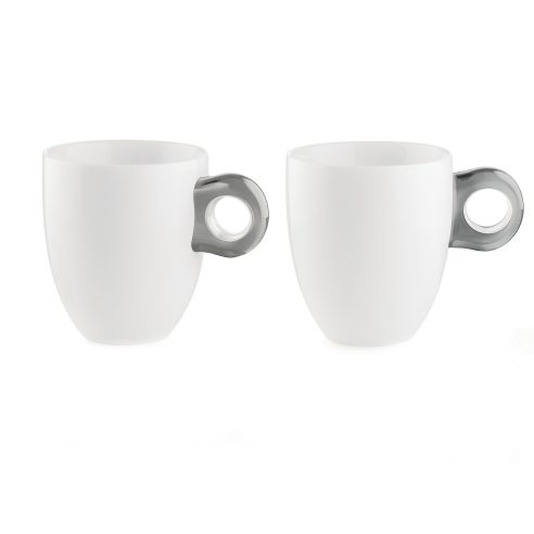 Guzzini - Set 2 Tazze Mug gocce grigio cielo 250 ml