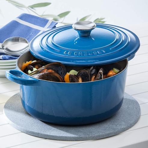 Le Creuset - Pentola cocotte in ghisa smaltata evolution 28 cm blu marsiglia