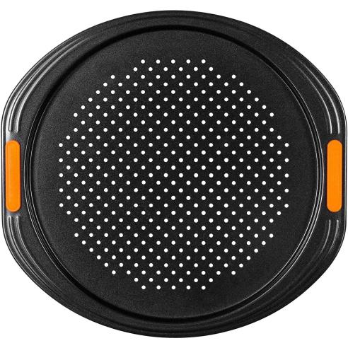 Le Creuset - Teglia forata per pizza in acciaio al carbonio antiaderente 33 cm