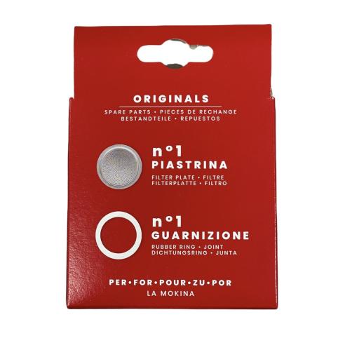 Bialetti - Blister guarnizione + piastra mokina mezza tazza