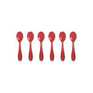 Guzzini - Set 6 cucchiaini in plastica 12 cm rosso
