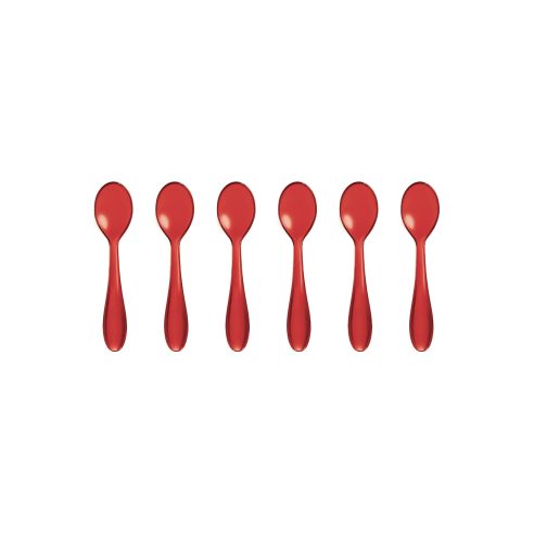Guzzini - Set 6 cucchiaini in plastica 12 cm rosso