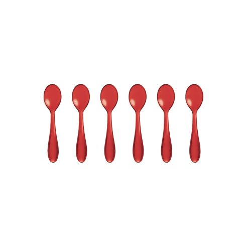 Guzzini - Set 6 cucchiaini in plastica 12 cm rosso