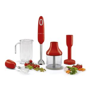 Smeg - Frullatore a Immersione Elettrico Stile Retrò Anni '50 Rosso HBF02RDEU 2