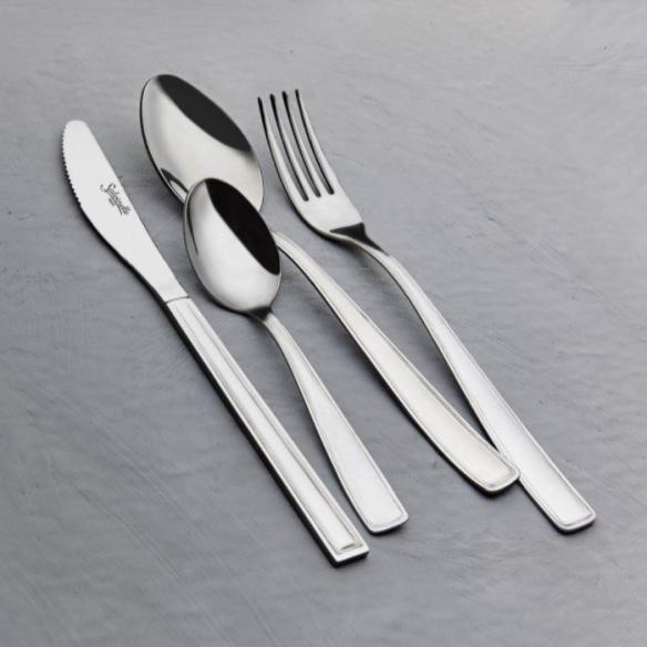 Salvinelli - Forchetta da tavolo nickel free modello Capri in acciaio 18/c spessore 1,5 mm set 12 pezzi