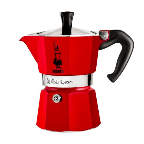 Bialetti - Caffettiera moka express in alluminio 1 tazza rossa