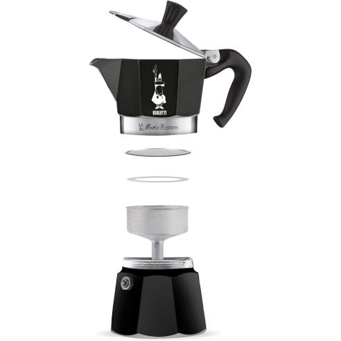 Bialetti - Caffettiera moka express in alluminio 1 tazza nera