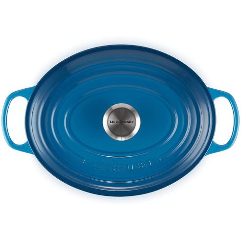 Le Creuset - Cocotte in ghisa vetrificata ovale 29 cm blu marsiglia