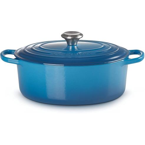 Le Creuset - Cocotte in ghisa vetrificata ovale 29 cm blu marsiglia