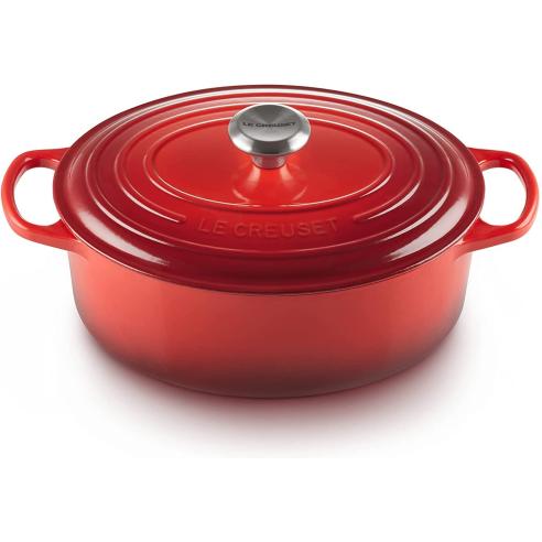 Le Creuset - Cocotte in ghisa vetrificata ovale 29 cm rosso