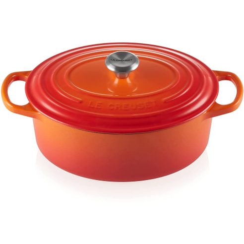 Le Creuset - Cocotte in ghisa vetrificata ovale 29 cm arancio