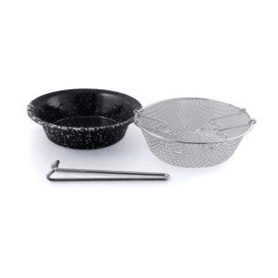 Metal Porcelain Fryer with Basket cm 24 2