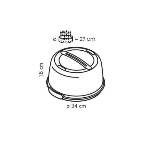 Tescoma - Porta torte tondo alto con tavoletta refrigerante 34 cm