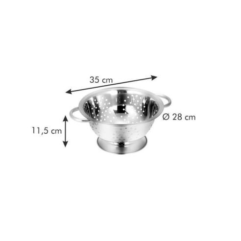 Tescoma - Scolapasta in acciaio inox con base 28 cm linea Grandchef