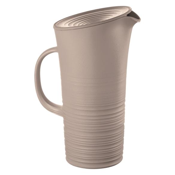 Guzzini - Caraffa con coperchio tierra 'Made for Nature' 1,8 litri grigio tortora