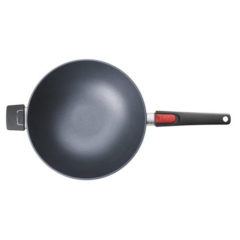 Woll - Padella Wok antiaderente in alluminio forgiato Diamond lite a induzione manico rimovibile 34 cm