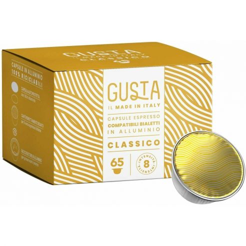 Gusta - 65 Capsule caffè gusto classico compatibile con macchine Bialetti